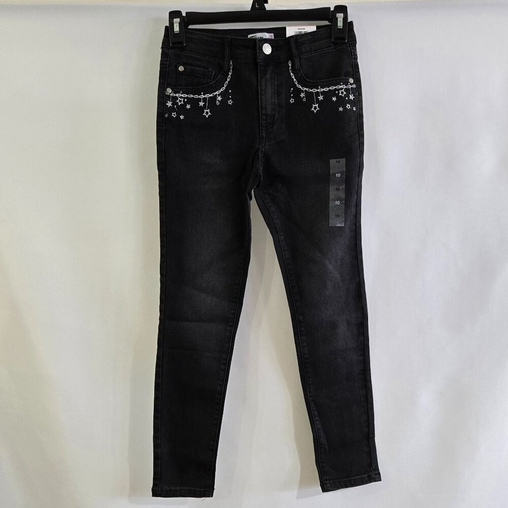Epic Threads Vintage Black Wash Skinny Stretch Denim